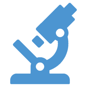 Icono de un microscopio que simboliza el campo de la biotecnología o biotech