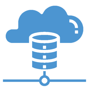 Icono de unos servidores en la nube que simboliza las tecnologías de la información